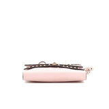 Rockstud Flip Lock Double Flap Crossbody Bag Leather