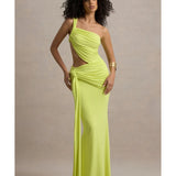 Giovanna Asymmetric Maxi Dress With Wrap Skirt