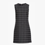 Ellis Windowpane Check Shift Minidress