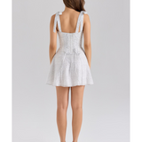 Ariella Chiffon Dot Print Mini Dress