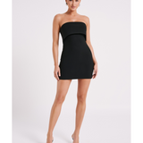 Mariska Strapless Crepe Mini Dress