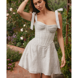Ariella Chiffon Dot Print Mini Dress