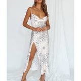 Walk The Line Midi Dress Cream Bandana