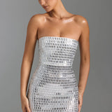 Aurora Embellished Bandeau Mini Dress