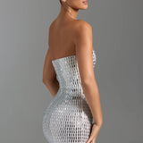 Aurora Embellished Bandeau Mini Dress