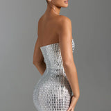 Aurora Embellished Bandeau Mini Dress