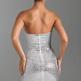 Aurora Embellished Bandeau Mini Dress