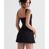 Adriana Satin And Lace Mini Dress