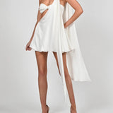 Anthia Dress in Ivory Satin