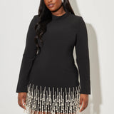 Pearl Sleeved Dress