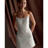 Lorrie Tweed Corset Mini Dress