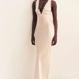 La Lune Lace Cross Back Maxi Dress