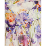 Pleated FLoral-print Linen and Silk-blend Mini Dress