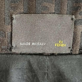 Fendi FF Motif Pencil Midi Skirt (Brown/Black)