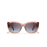 Pink Transparent Butterfly Sunglasses