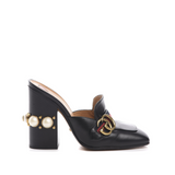 Malaga Kid Web Pearl Embellished Peyton High Heel Mules