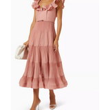 Pleated Fill Midi Dress
