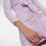 Ruched Off-shoulder Mini Dress