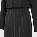 Pinstripe Skirt Shirt Dress