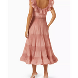 Pleated Fill Midi Dress
