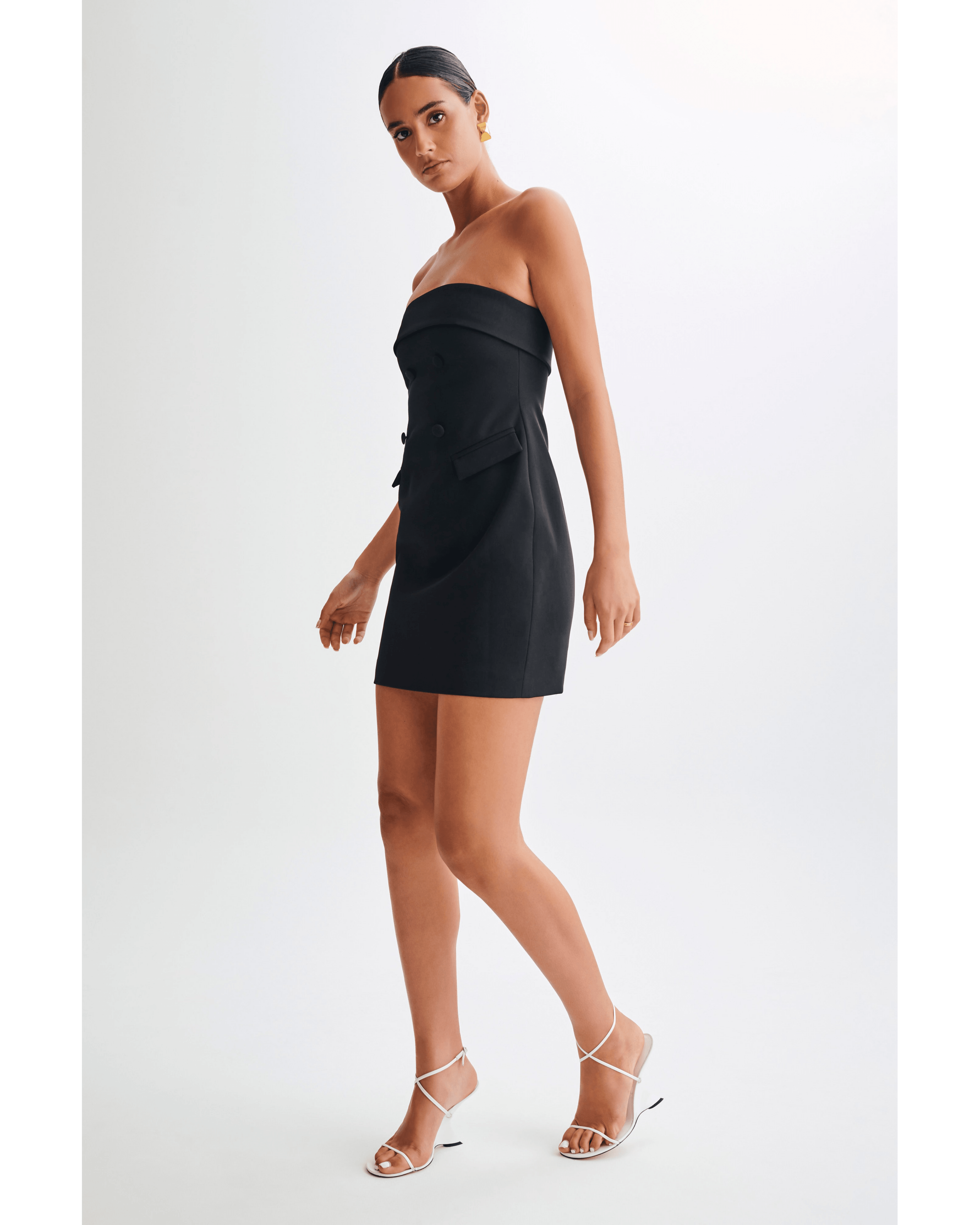 Abbie Strapless Suiting Mini Dress - Endless - UAE Rental and Resale for Women's Fashion