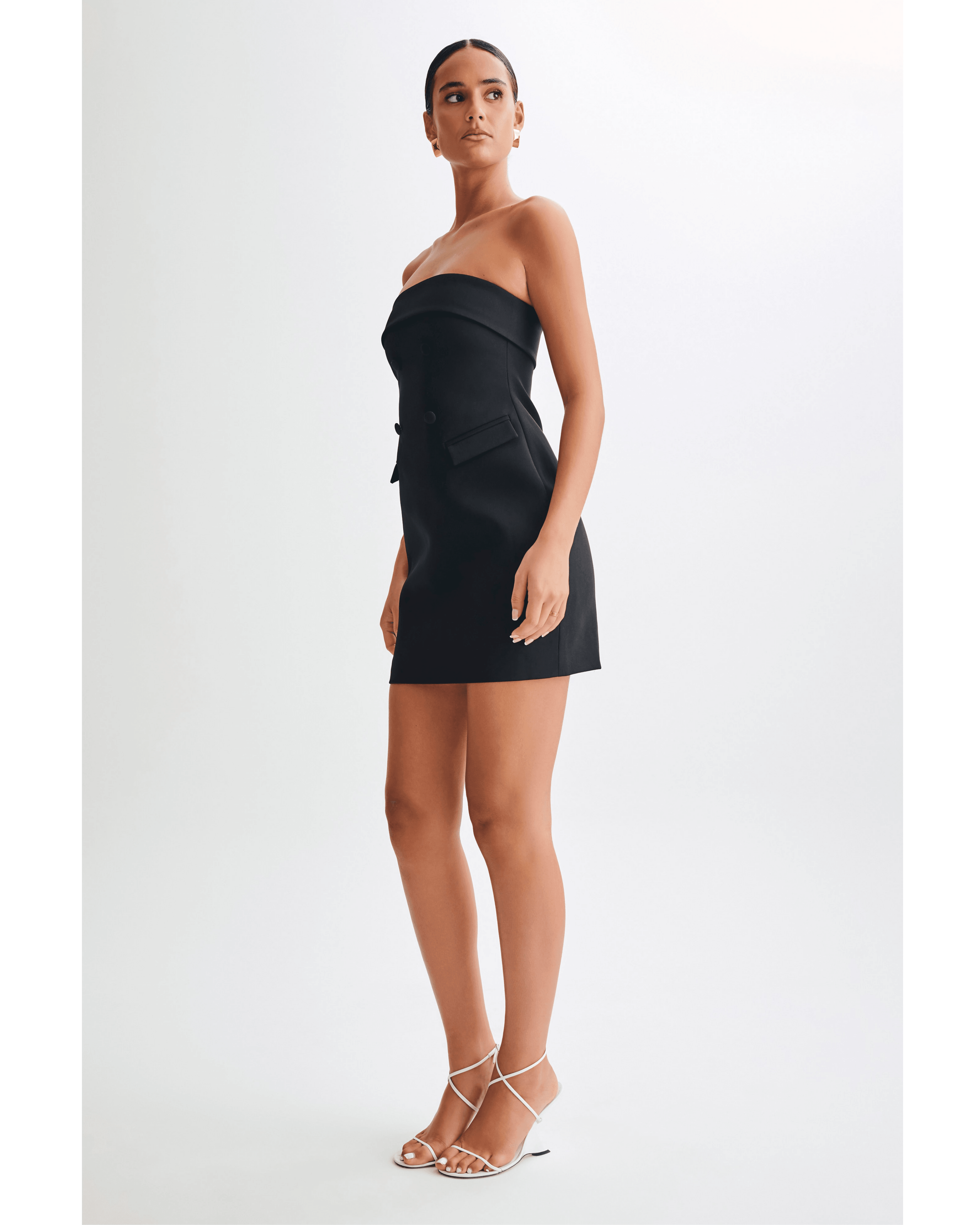 Abbie Strapless Suiting Mini Dress - Endless - UAE Rental and Resale for Women's Fashion