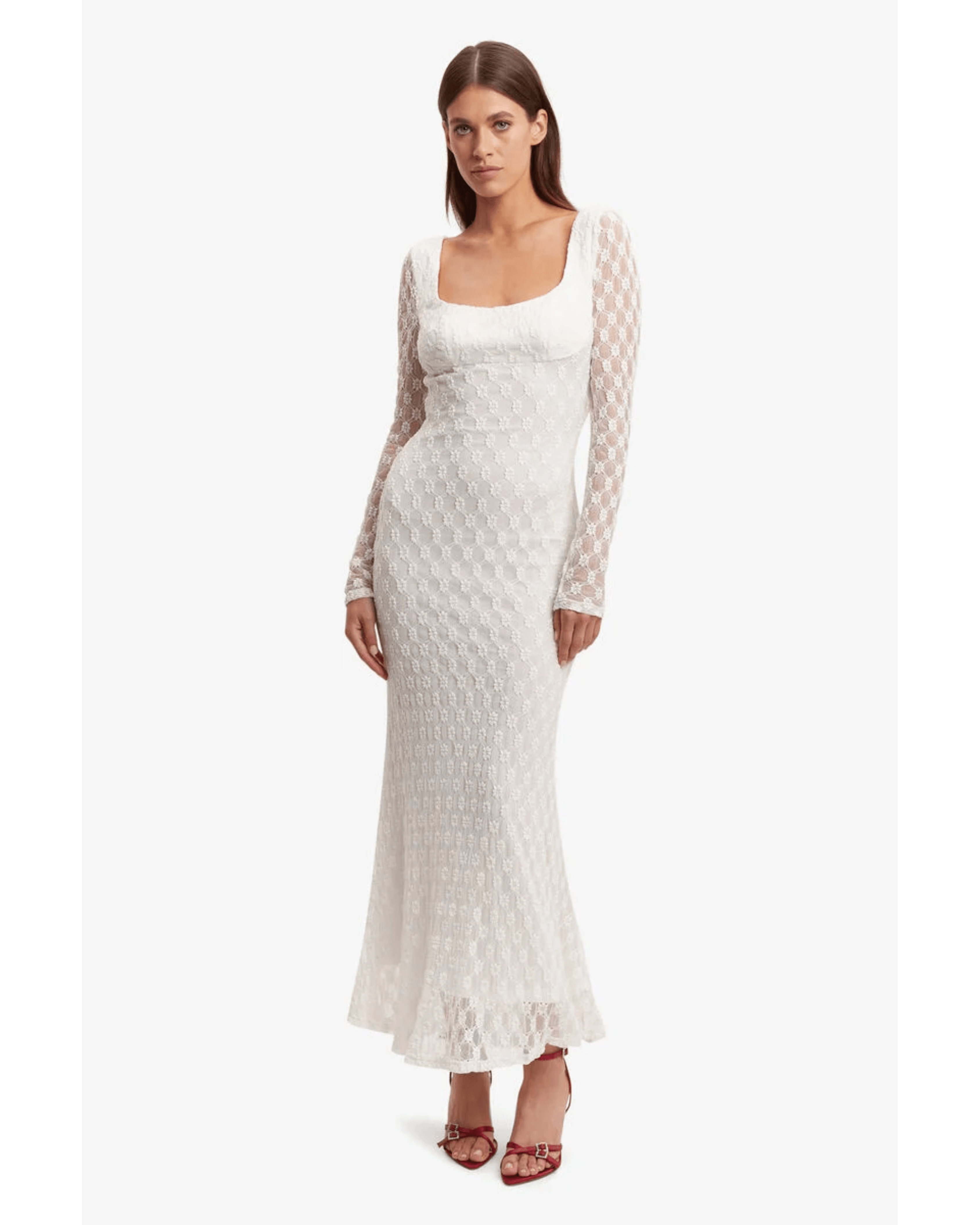 Adoni Lace Midi Dress - Endless - UAE Rental and Resale for Women's Fashion