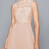 Aideen Lace Detail Pleated Midi Dress - Endless - UAE Rental and Resale for Women's Fashion