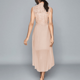 Aideen Lace Detail Pleated Midi Dress - Endless - UAE Rental and Resale for Women's Fashion