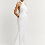 Aisle White Linen High Neck Dress - Endless - UAE Rental and Resale for Women's Fashion