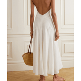 Asymmetric Cotton Halterneck Midi Dress - Endless - UAE Rental and Resale for Women's Fashion