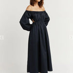 Ava Ink Off Shoulder Midi Dress - Endless - UAE Rental and Resale for Women's Fashion