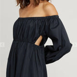 Ava Ink Off Shoulder Midi Dress - Endless - UAE Rental and Resale for Women's Fashion