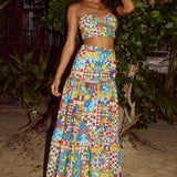 Ayla Top & Maxi Skirt Co-ord Set â“ Phaedra Print - Endless - UAE Rental and Resale for Women's Fashion