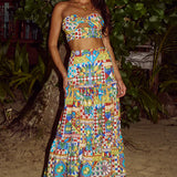 Ayla Top & Maxi Skirt Co-ord Set â“ Phaedra Print - Endless - UAE Rental and Resale for Women's Fashion