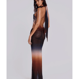 Azevedo Knotted Halter Maxi Dress - Endless - UAE Rental and Resale for Women's Fashion