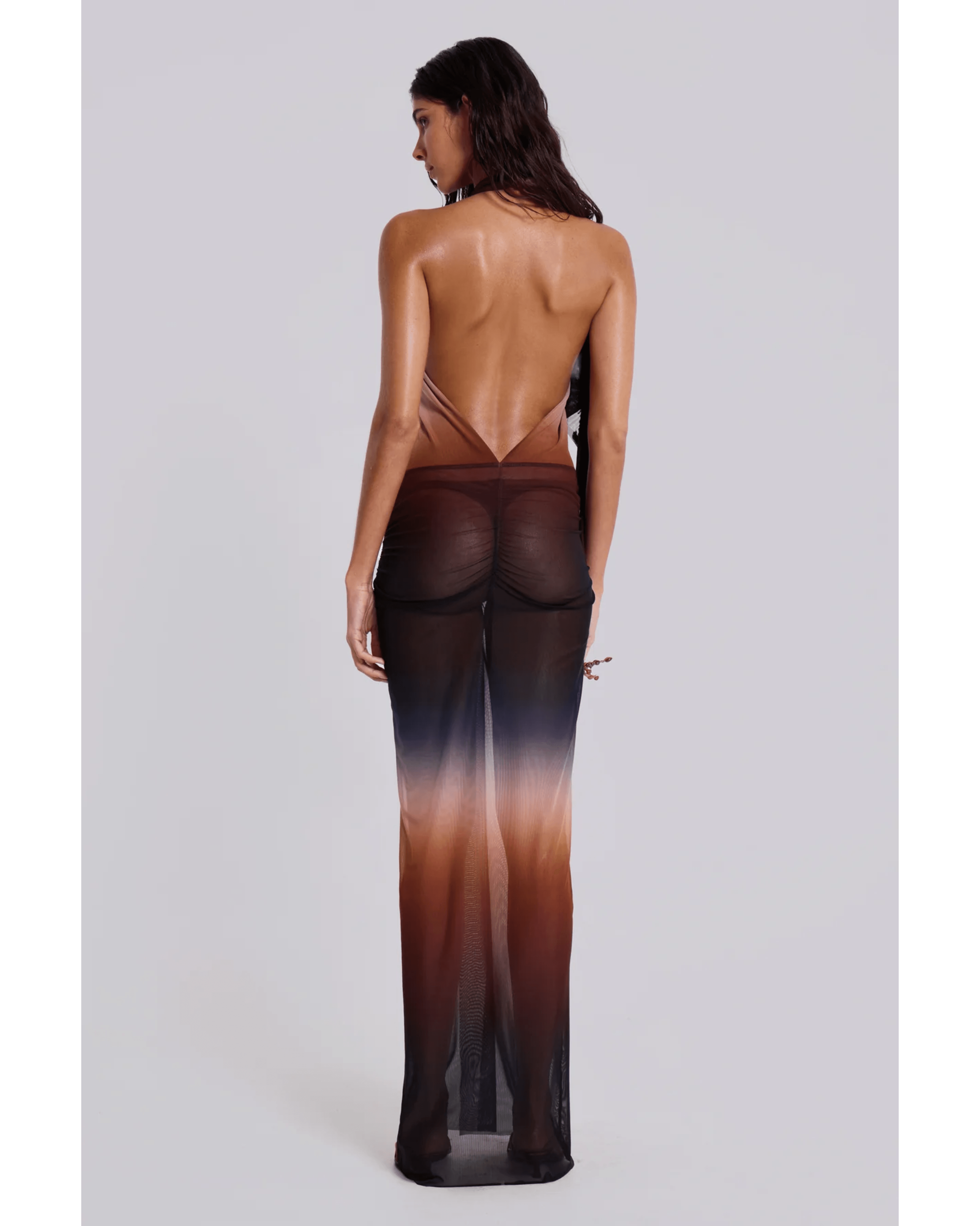 Azevedo Knotted Halter Maxi Dress - Endless - UAE Rental and Resale for Women's Fashion