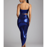 Bahati Draped Metallic Jersey Maxi Dress - Endless - UAE Rental and Resale for Women's Fashion