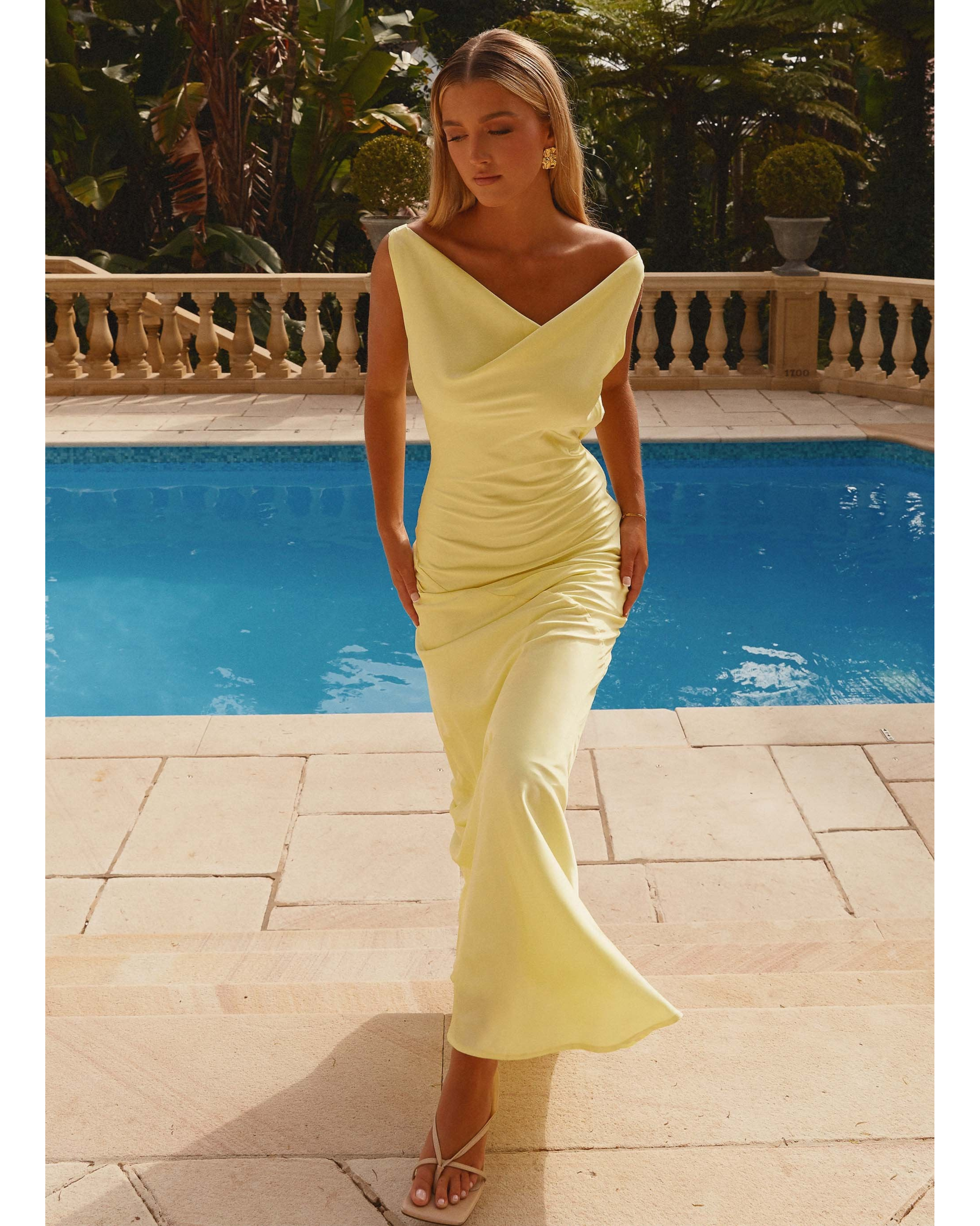 Be Mine Satin Maxi Dress - Endless - UAE Rental and Resale for Women's Fashion