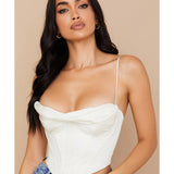 Bea Ivory Satin Draped Corset - Endless - UAE Rental and Resale for Women's Fashion