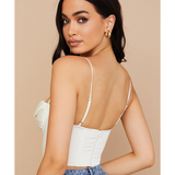 Bea Ivory Satin Draped Corset - Endless - UAE Rental and Resale for Women's Fashion