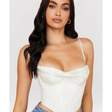 Bea Ivory Satin Draped Corset - Endless - UAE Rental and Resale for Women's Fashion
