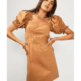 Beige Belted Cute Mini Dress - Endless - UAE Rental and Resale for Women's Fashion