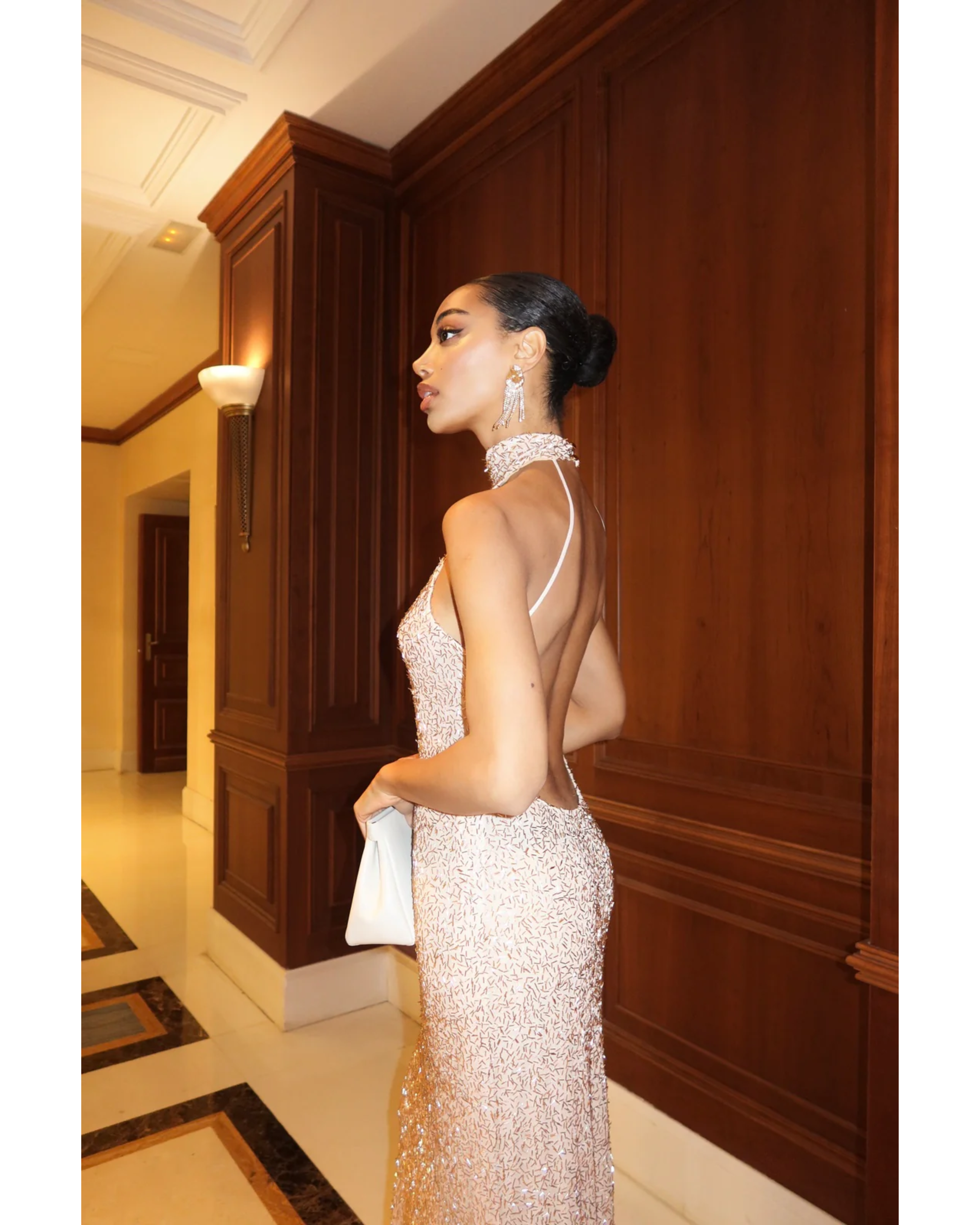 Beige Long Dress - Endless - UAE Rental and Resale for Women's Fashion