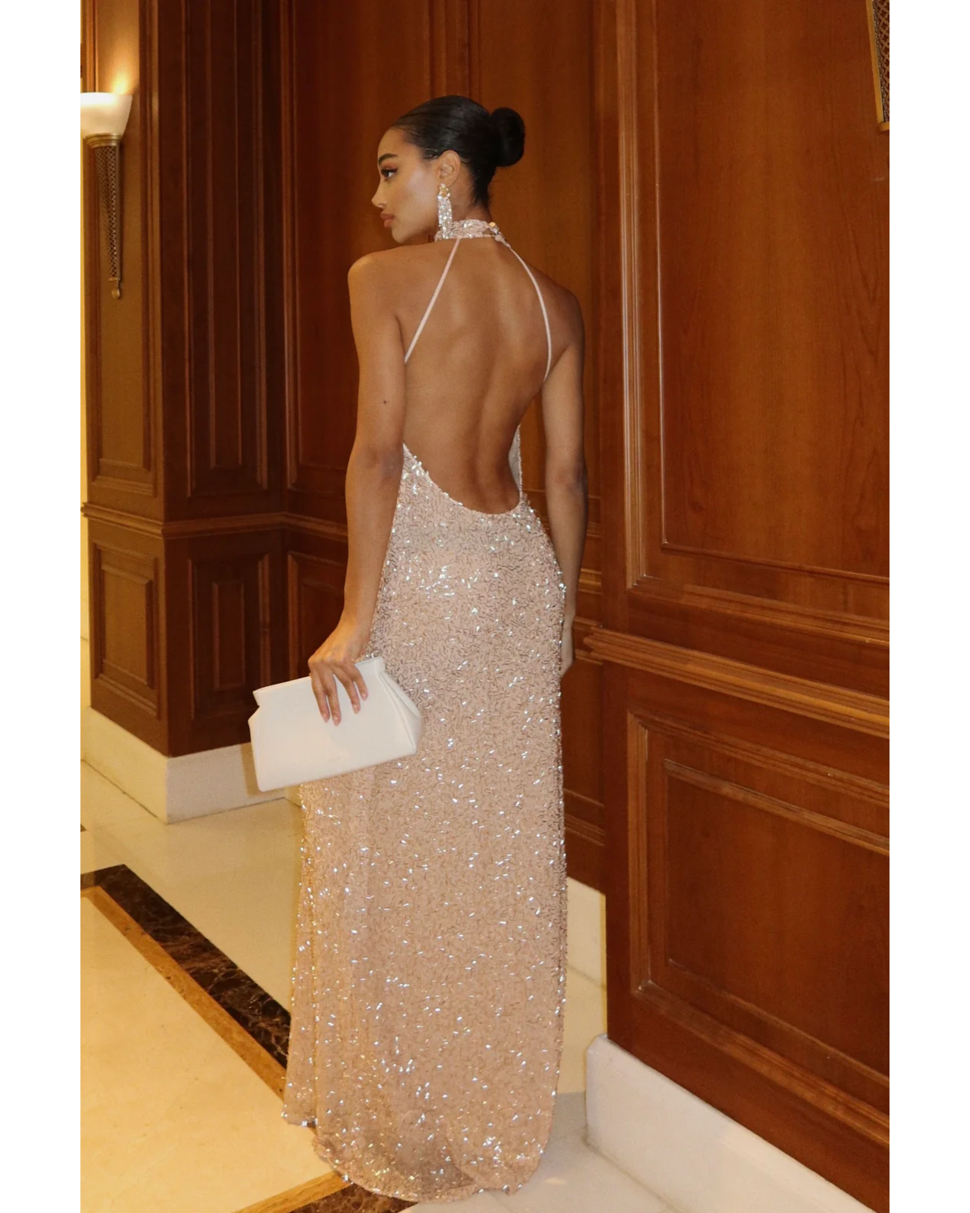 Beige Long Dress - Endless - UAE Rental and Resale for Women's Fashion