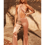 Believe In Me Crossover Tassel Halter Jumpsuit - Endless - UAE Rental and Resale for Women's Fashion