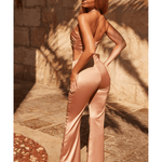 Believe In Me Crossover Tassel Halter Jumpsuit - Endless - UAE Rental and Resale for Women's Fashion