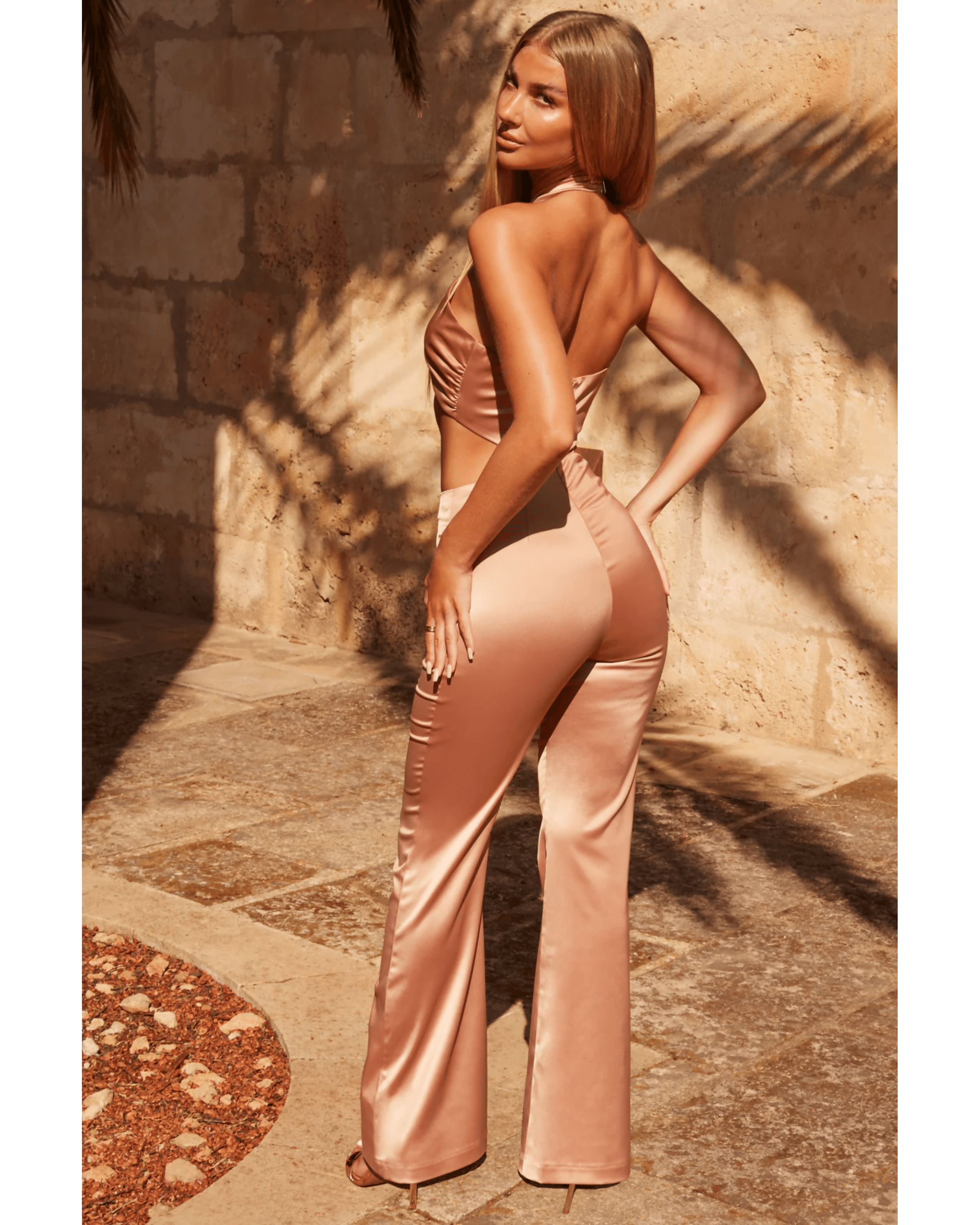 Believe In Me Crossover Tassel Halter Jumpsuit - Endless - UAE Rental and Resale for Women's Fashion
