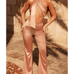 Believe In Me Crossover Tassel Halter Jumpsuit - Endless - UAE Rental and Resale for Women's Fashion