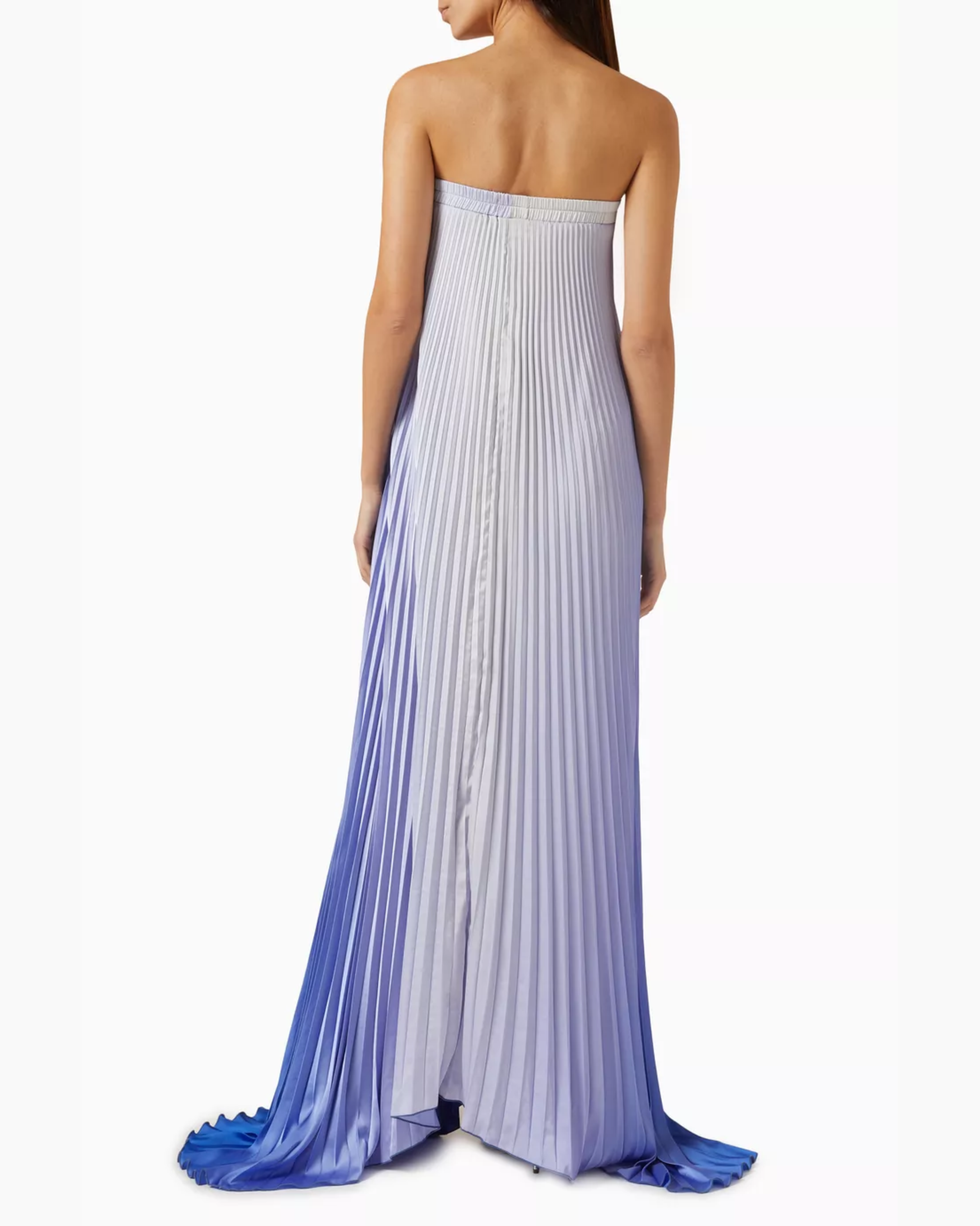 Bisous Strapless Maxi Gown In Plissé - Endless - UAE Rental and Resale for Women's Fashion